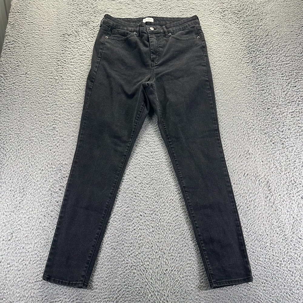 Jessica Simpson Jeans Womens 10 Black Cotton Denim Skinny Leg Stretch Workwear